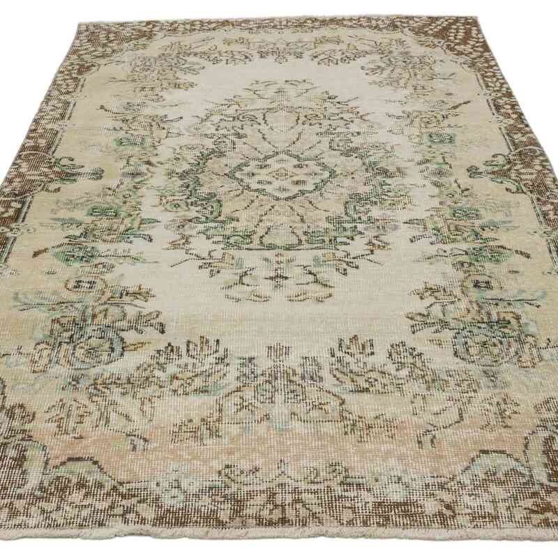 Alfombra Vintage Turca Anudada a Mano - 117 cm x 200 cm - K0065980