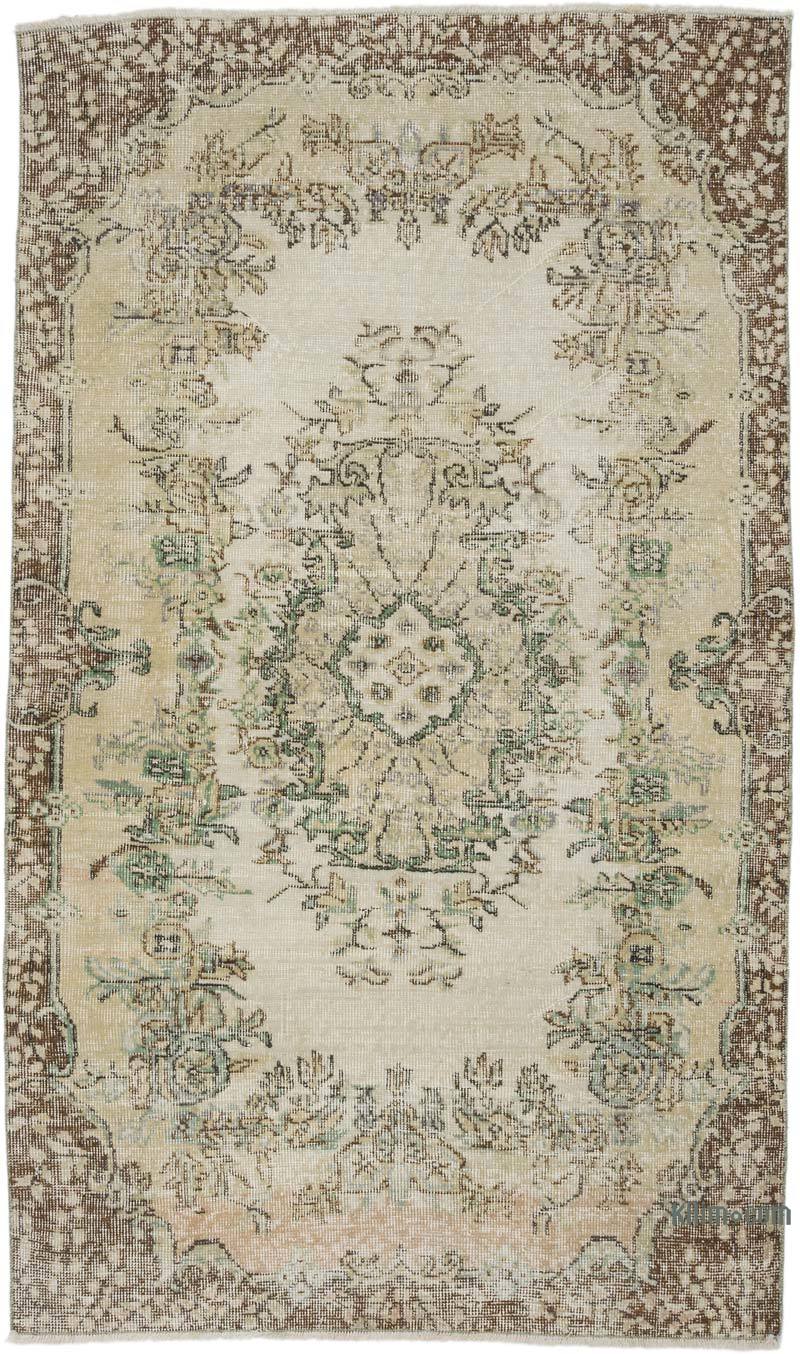 Alfombra Vintage Turca Anudada a Mano - 117 cm x 200 cm - K0065980