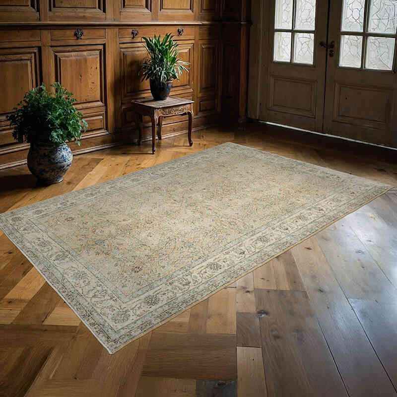 El Dokuma Vintage Halı - 170 cm x 260 cm - K0065981