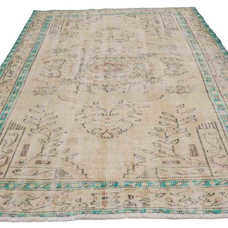 Alfombra Vintage Turca Anudada a Mano - 161 cm x 266 cm - K0065984