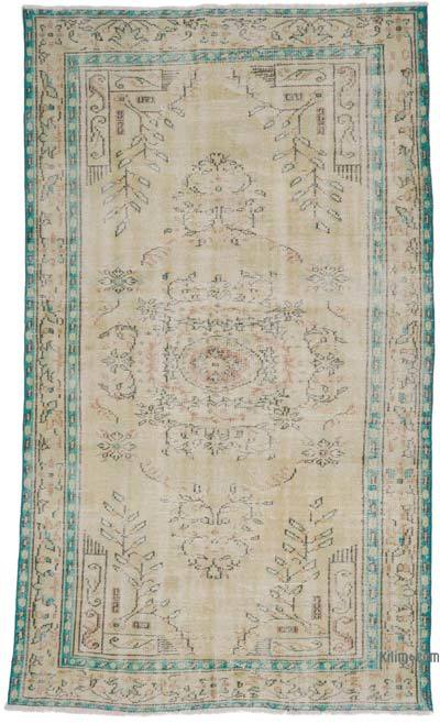Vintage Turkish Hand-Knotted Rug - 5' 3" x 8' 9" (63" x 105")