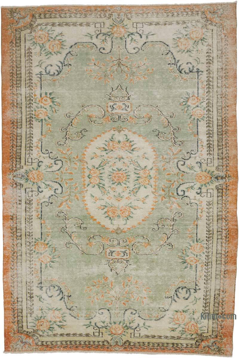 Alfombra Vintage Turca Anudada a Mano - 198 cm x 296 cm - K0065998