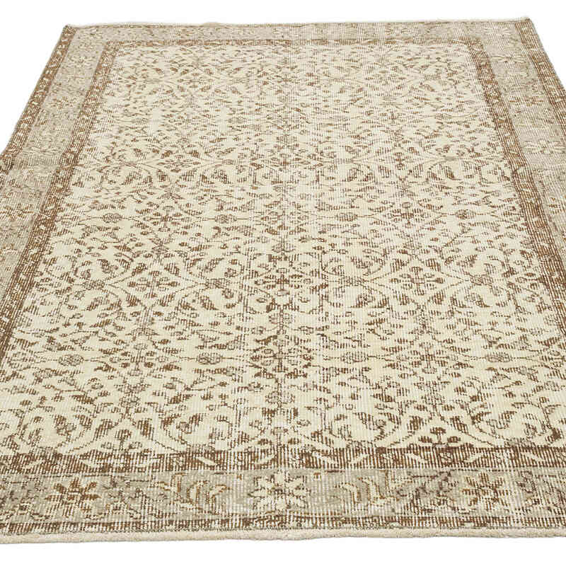 Alfombra Vintage Turca Anudada a Mano - 120 cm x 202 cm - K0066007