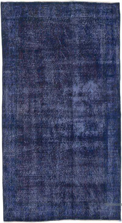 Boyalı El Dokuma Vintage Halı - 115 cm x 208 cm