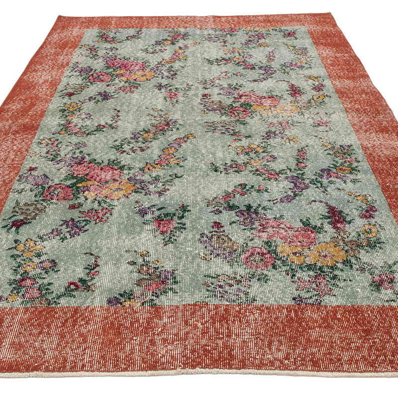 Alfombra Vintage Turca Anudada a Mano - 146 cm x 257 cm - K0066019