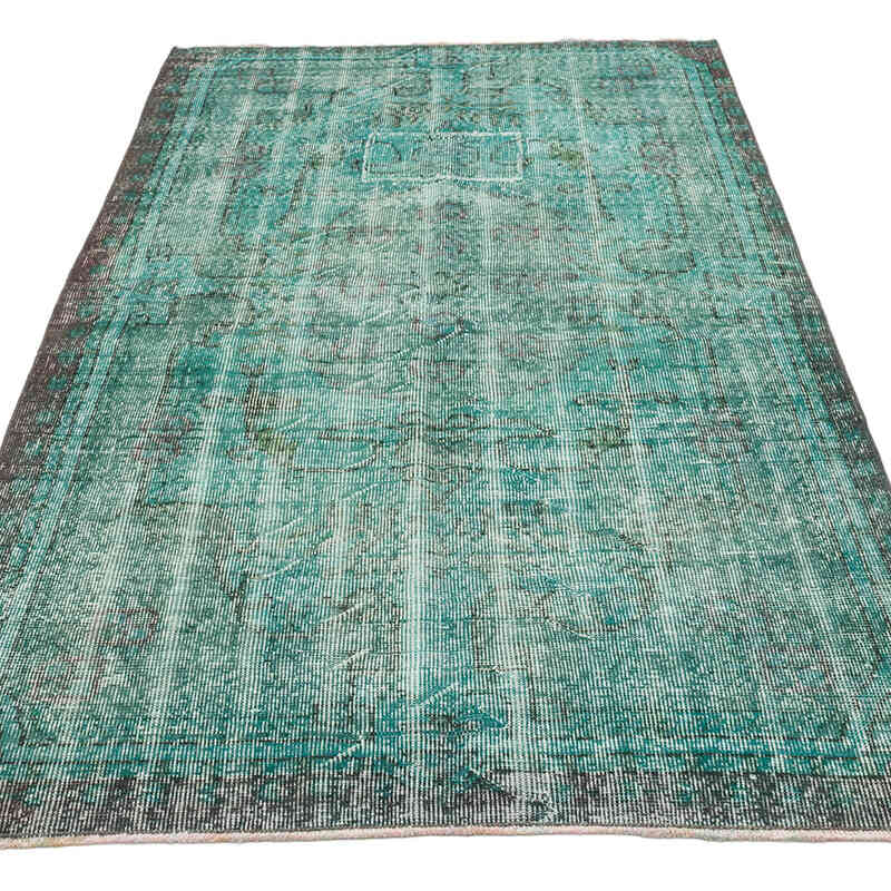 Over-dyed Vintage Hand-Knotted Turkish Rug - 3' 7" x 6' 7" (43" x 79") - K0066021