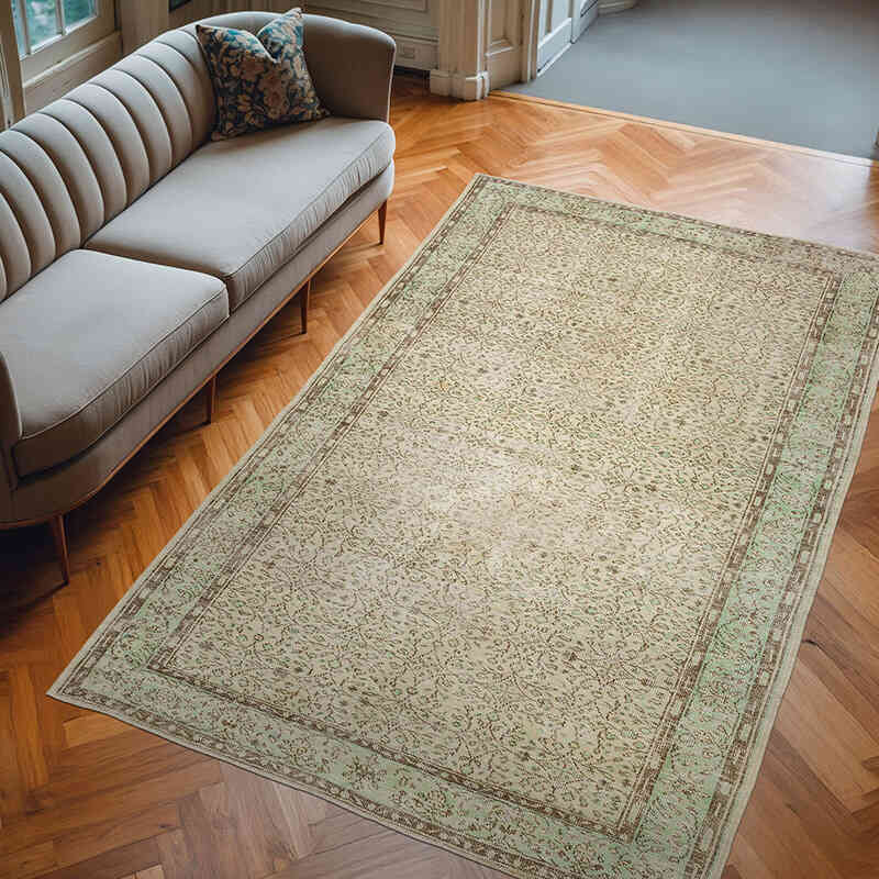 Vintage Turkish Hand-Knotted Rug - 6' 8" x 10' 5" (80" x 125") - K0066023