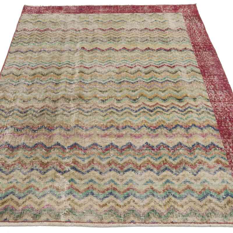 El Dokuma Vintage Halı - 106 cm x 156 cm - K0066035