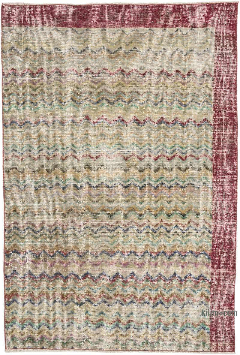El Dokuma Vintage Halı - 106 cm x 156 cm - K0066035