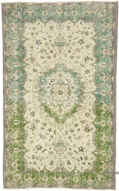 Vintage Turkish Hand-Knotted Rug - 5' 8" x 9'  (68" x 108")
