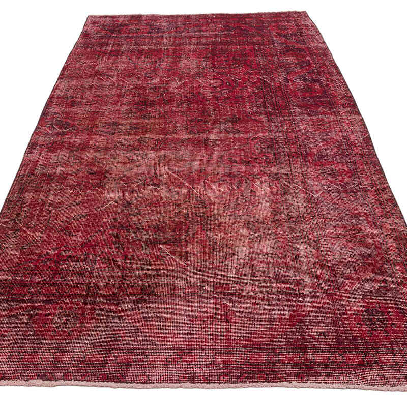 Over-dyed Vintage Hand-Knotted Turkish Rug - 3' 8" x 7' 3" (44" x 87") - K0066061