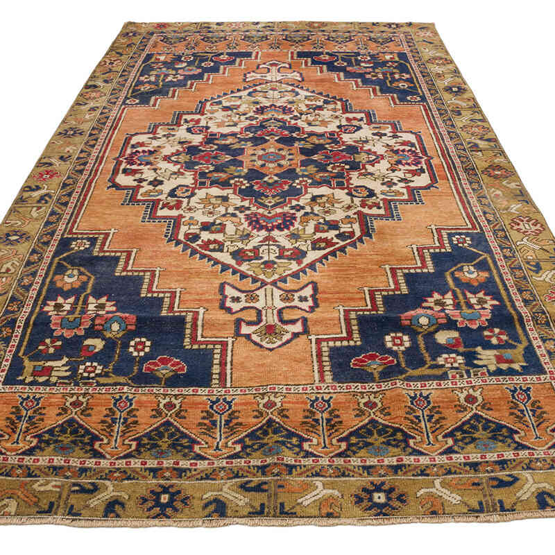 Vintage Turkish Hand-Knotted Rug - 4' 11" x 9' 3" (59" x 111") - K0066066