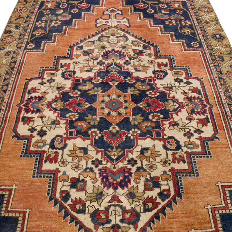 Vintage Turkish Hand-Knotted Rug - 4' 11" x 9' 3" (59" x 111") - K0066066