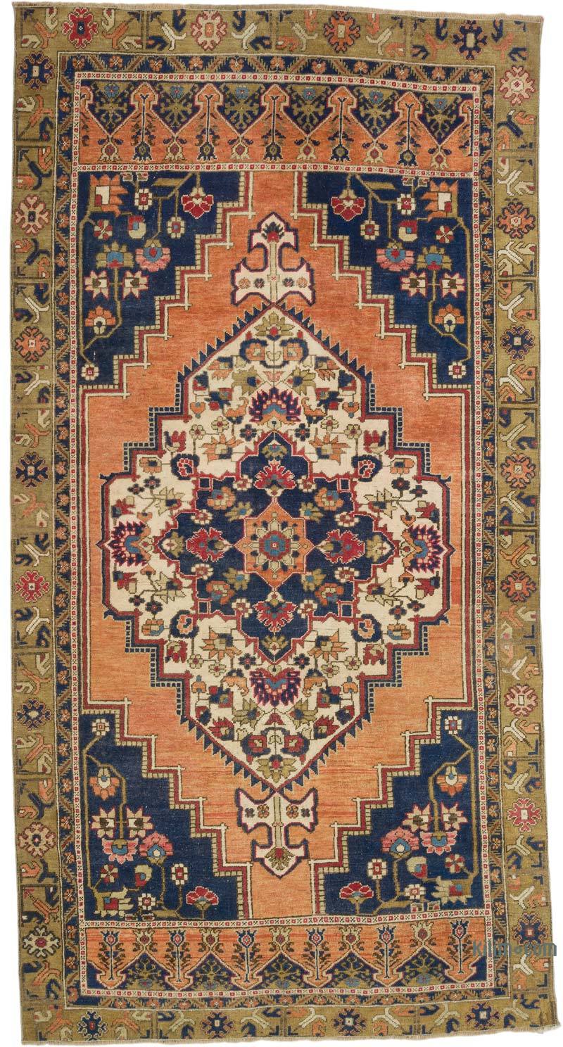 Vintage Turkish Hand-Knotted Rug - 4' 11" x 9' 3" (59" x 111") - K0066066