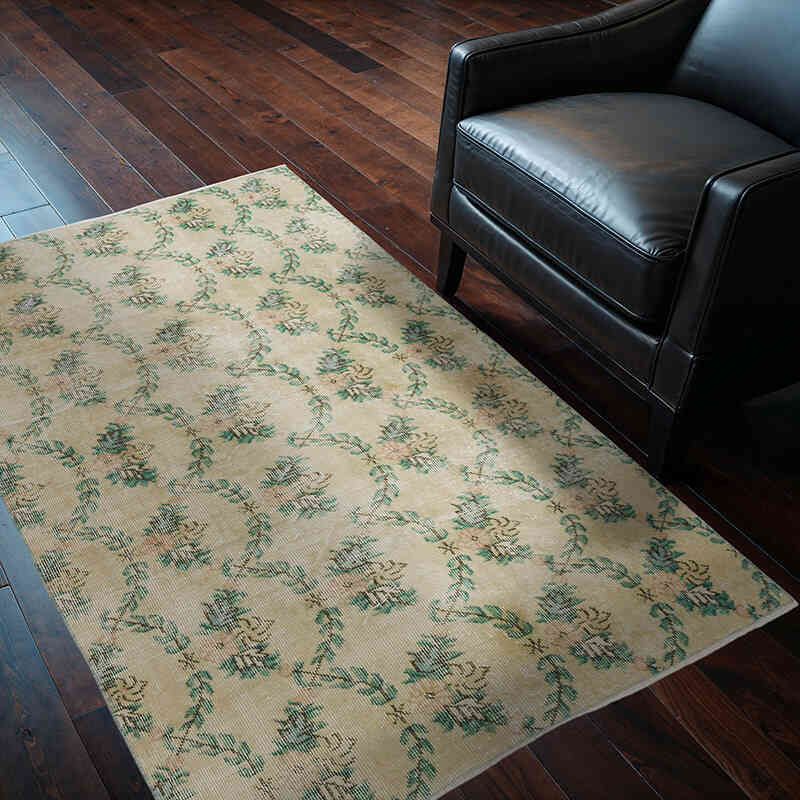 El Dokuma Vintage Halı - 118 cm x 164 cm - K0066070