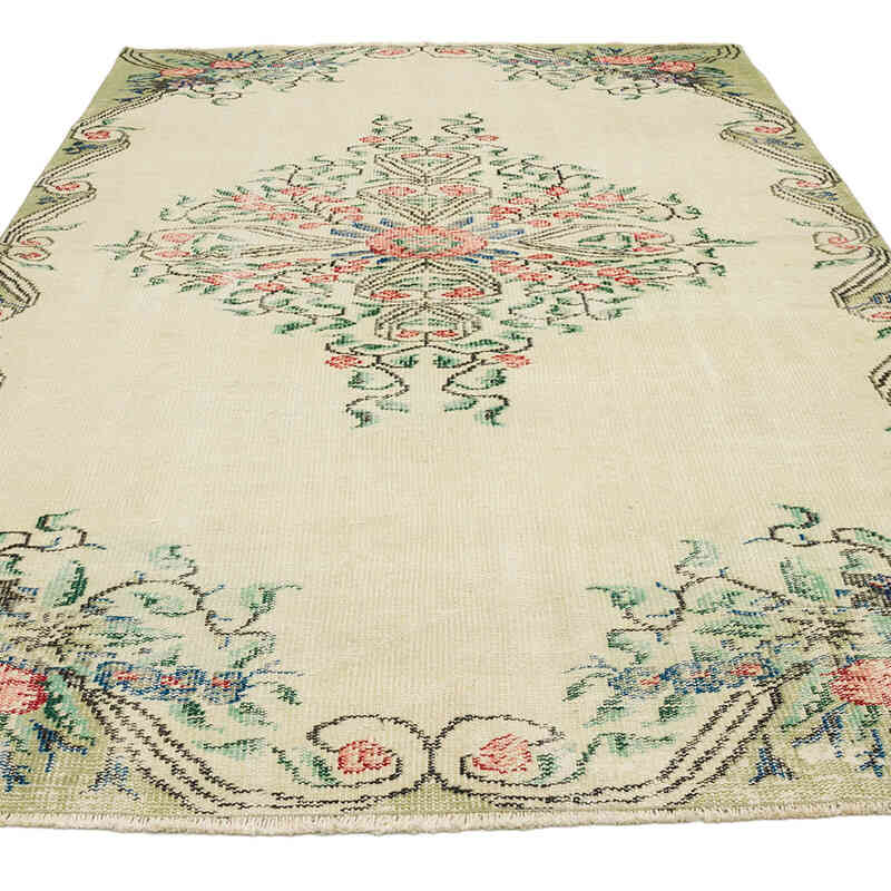 Vintage Turkish Hand-Knotted Rug - 5' 6" x 8' 7" (66" x 103") - K0066086