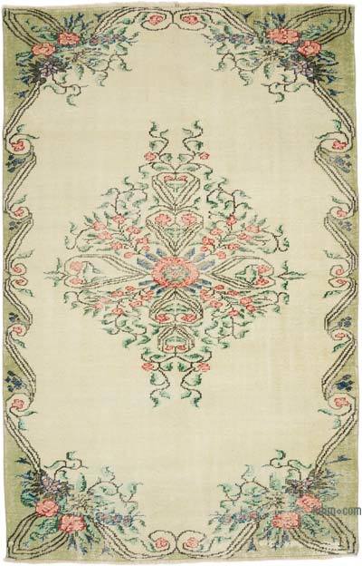 Vintage Turkish Hand-Knotted Rug - 5' 6" x 8' 7" (66" x 103")