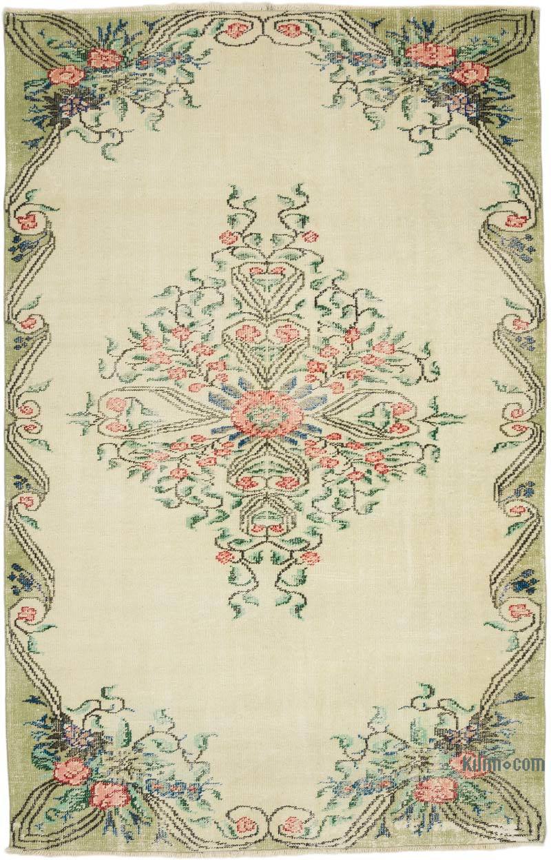 Vintage Turkish Hand-Knotted Rug - 5' 6" x 8' 7" (66" x 103") - K0066086