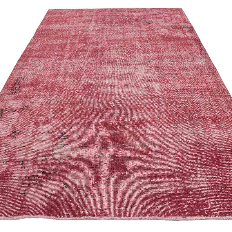 Over-dyed Vintage Hand-Knotted Turkish Rug - 4' 10" x 9'  (58" x 108") - K0066099