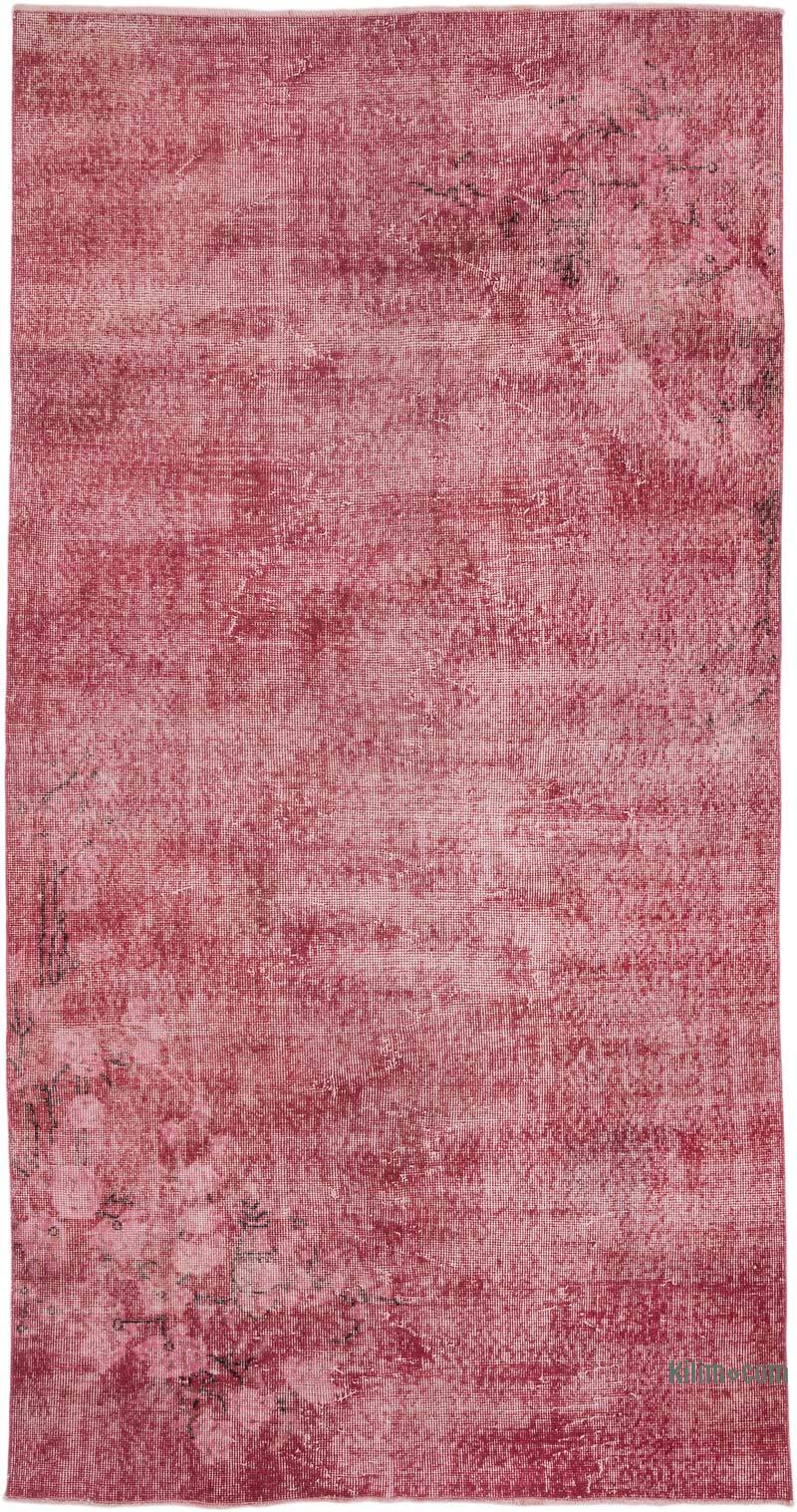 Over-dyed Vintage Hand-Knotted Turkish Rug - 4' 10" x 9'  (58" x 108") - K0066099