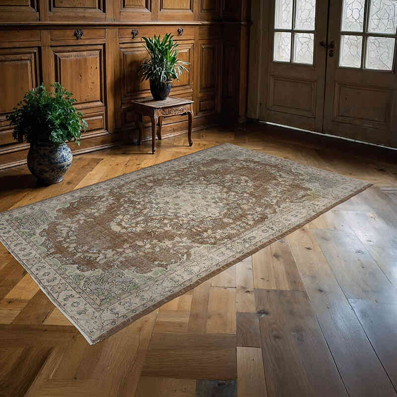 Vintage Turkish Hand-Knotted Rug - 5' 1" x 8' 6" (61" x 102") - K0066112