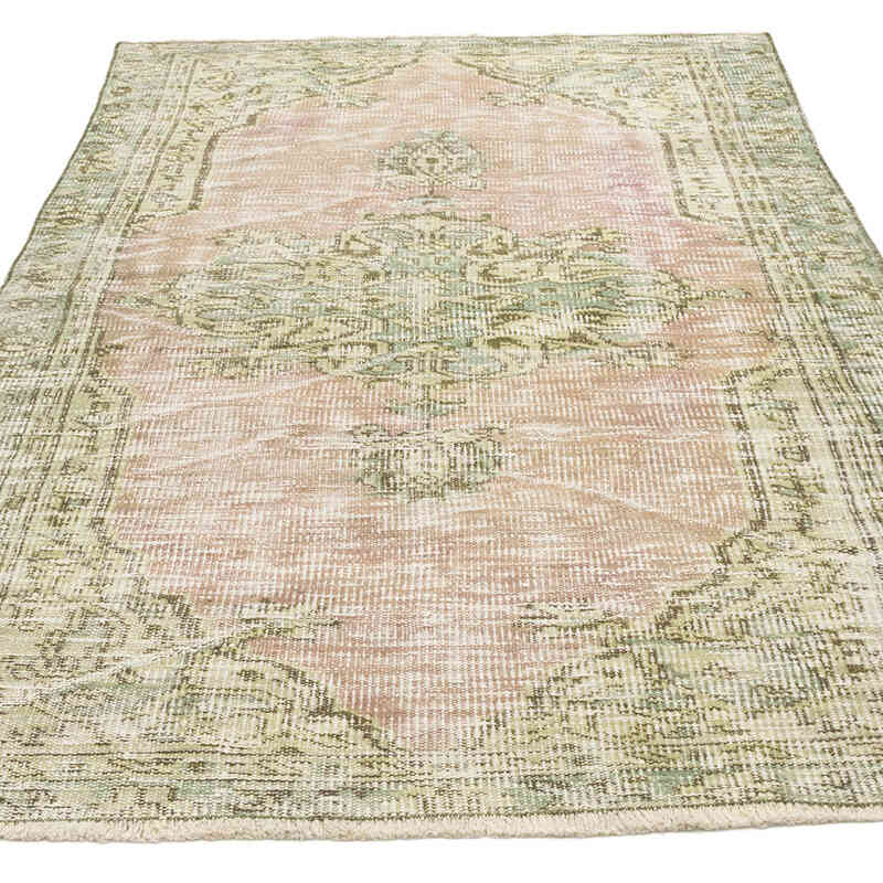 Alfombra Vintage Turca Anudada a Mano - 117 cm x 189 cm - K0066113