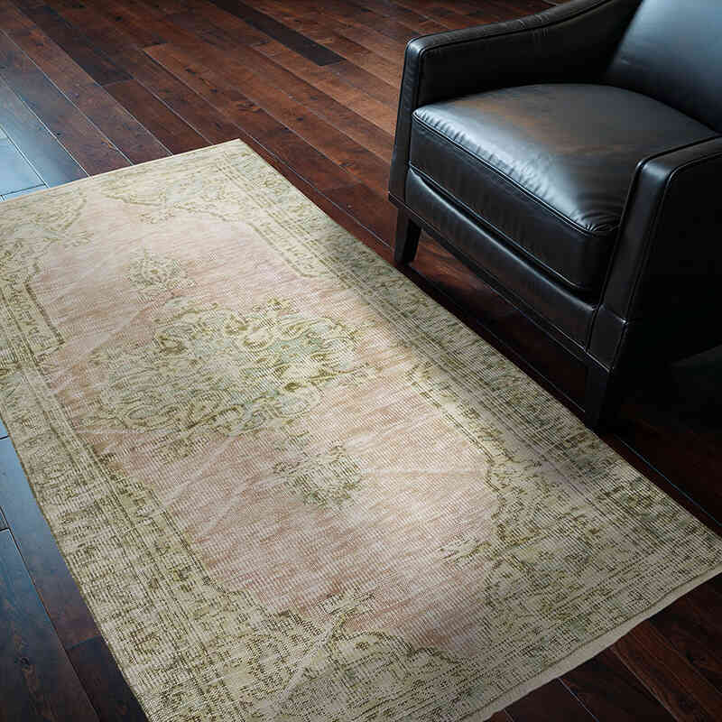 Alfombra Vintage Turca Anudada a Mano - 117 cm x 189 cm - K0066113