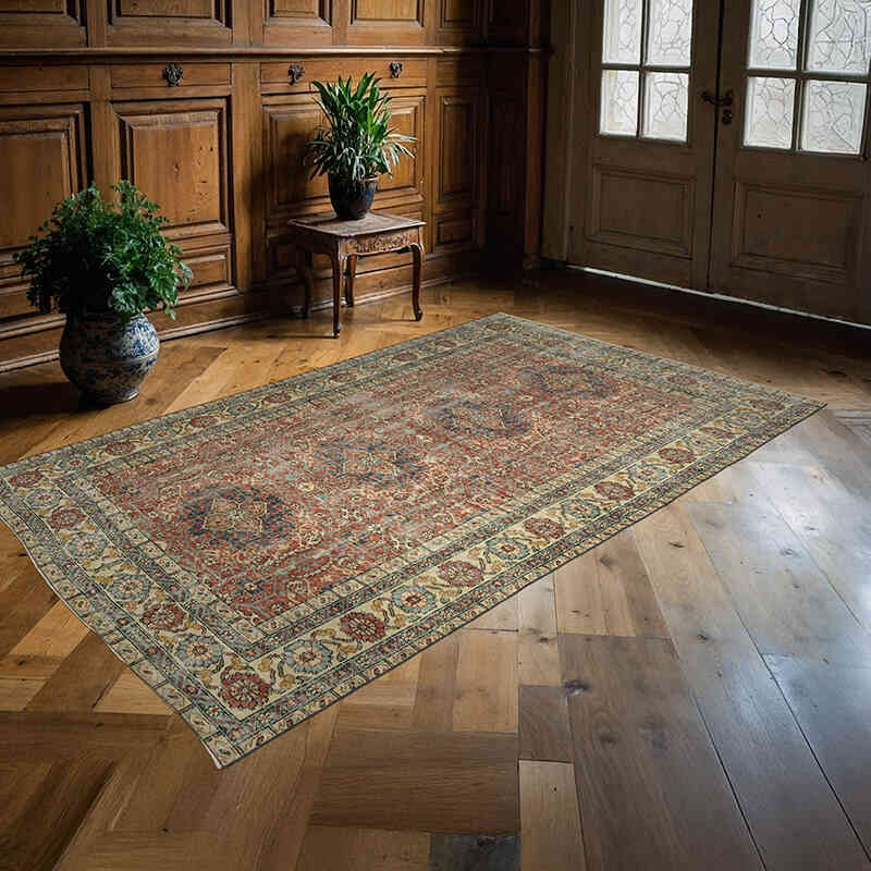 Vintage Turkish Hand-Knotted Rug - 4' 11" x 8'  (59" x 96") - K0066130