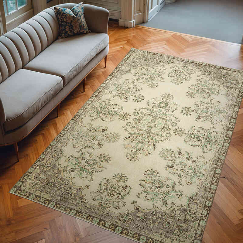 Alfombra Vintage Turca Anudada a Mano - 200 cm x 317 cm - K0066137