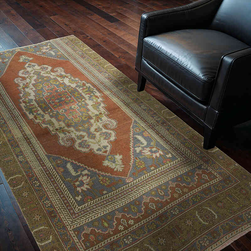 El Dokuma Vintage Halı - 127 cm x 220 cm - K0066141