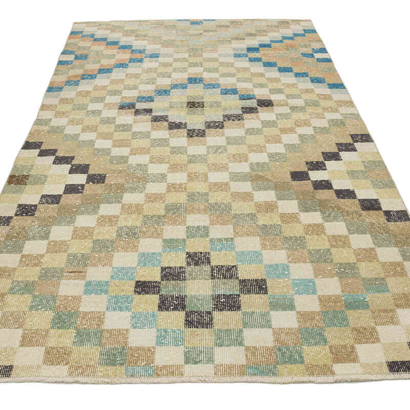 Alfombra Vintage Turca Anudada a Mano - 119 cm x 225 cm - K0066147
