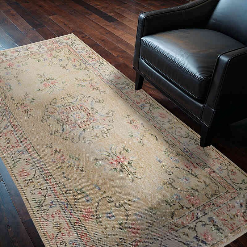 Vintage Turkish Hand-Knotted Rug - 3' 9" x 6' 9" (45" x 81") - K0066148