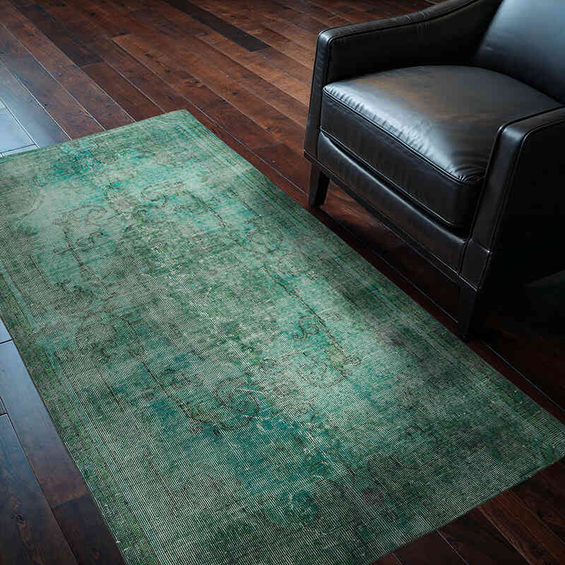 Alfombra Turca Vintage Sobre-teñida - 113 cm x 190 cm - K0066178