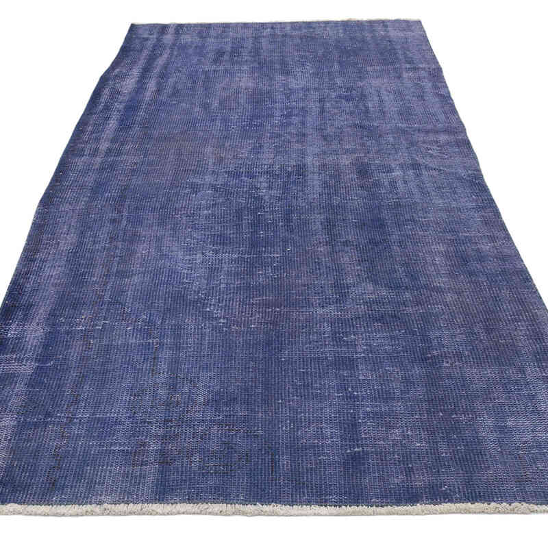 Over-dyed Vintage Hand-Knotted Turkish Rug - 4' 1" x 8' 5" (49" x 101") - K0066181
