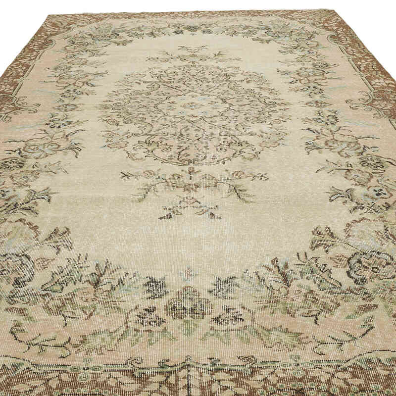 Alfombra Vintage Turca Anudada a Mano - 197 cm x 310 cm - K0066182