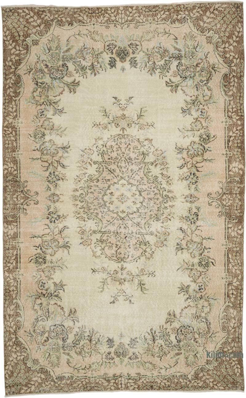 Alfombra Vintage Turca Anudada a Mano - 197 cm x 310 cm - K0066182