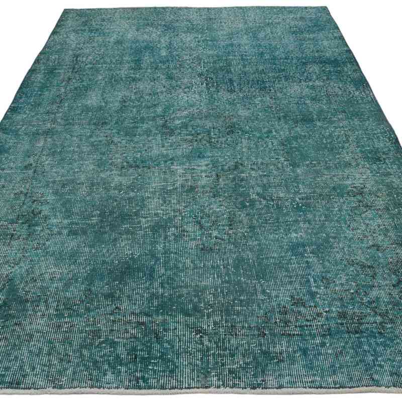 Over-dyed Vintage Hand-Knotted Turkish Rug - 4' 7" x 7' 11" (55" x 95") - K0066185