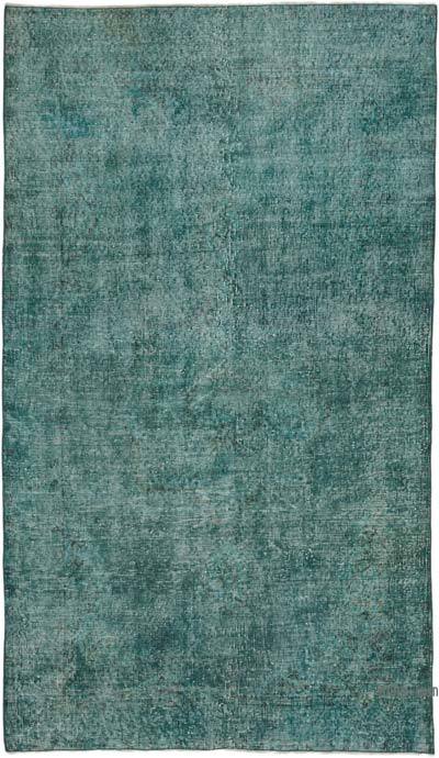 Over-dyed Vintage Hand-Knotted Turkish Rug - 4' 7" x 7' 11" (55" x 95")