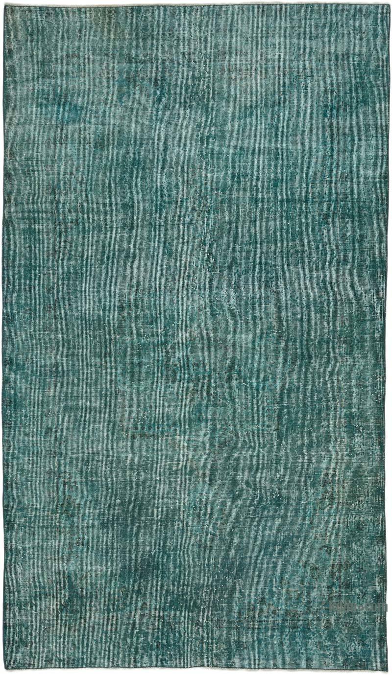 Over-dyed Vintage Hand-Knotted Turkish Rug - 4' 7" x 7' 11" (55" x 95") - K0066185