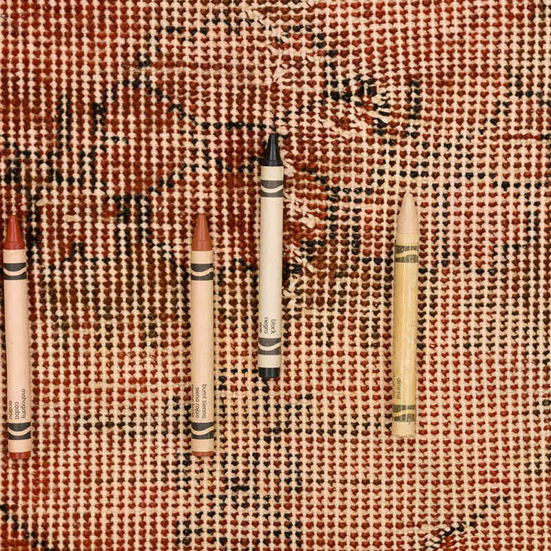 Boyalı El Dokuma Vintage Halı - 111 cm x 194 cm - K0066188