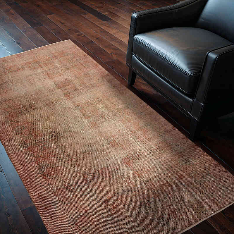 Over-dyed Vintage Hand-Knotted Turkish Rug - 3' 8" x 6' 4" (44" x 76") - K0066188