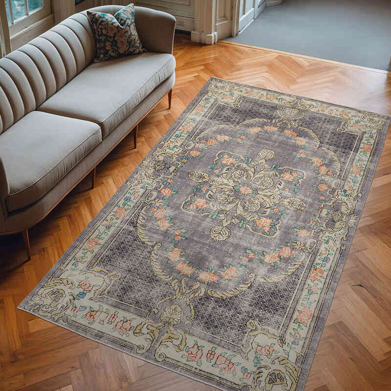 Alfombra Vintage Turca Anudada a Mano - 175 cm x 290 cm - K0066191
