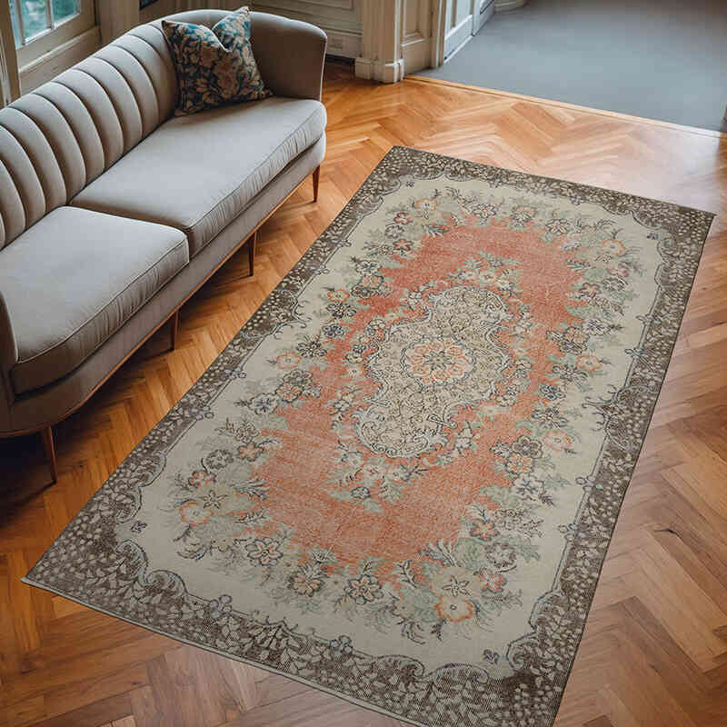 Alfombra Vintage Turca Anudada a Mano - 174 cm x 292 cm - K0066192
