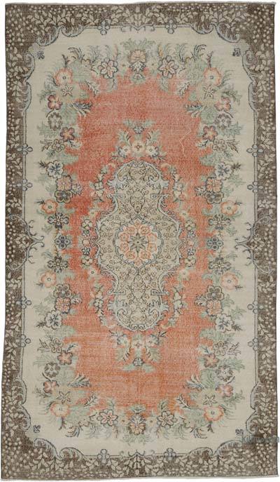 Vintage Turkish Hand-Knotted Rug - 5' 9" x 9' 7" (69" x 115")