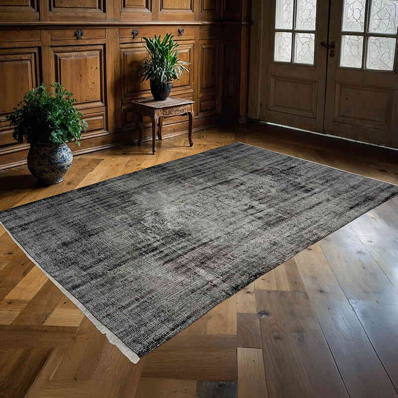 Alfombra Turca Vintage Sobre-teñida - 154 cm x 230 cm - K0066194