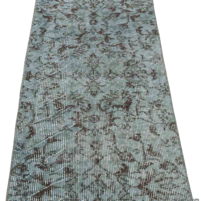 Over-dyed Vintage Hand-Knotted Turkish Runner - 1' 7" x 3' 8" (19" x 44") - K0066197