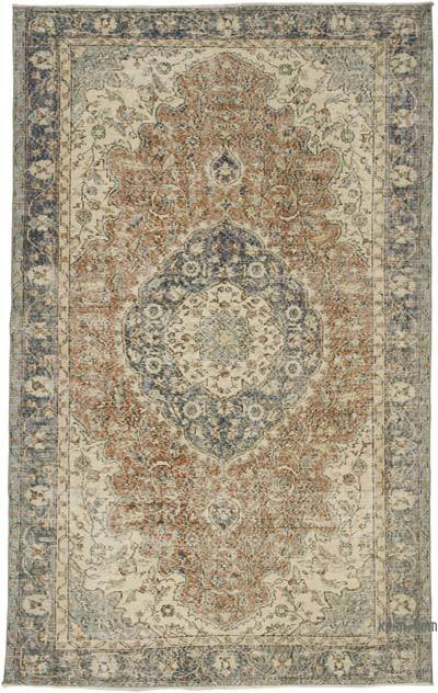 Vintage Turkish Hand-Knotted Rug - 5' 6" x 8' 10" (66" x 106")