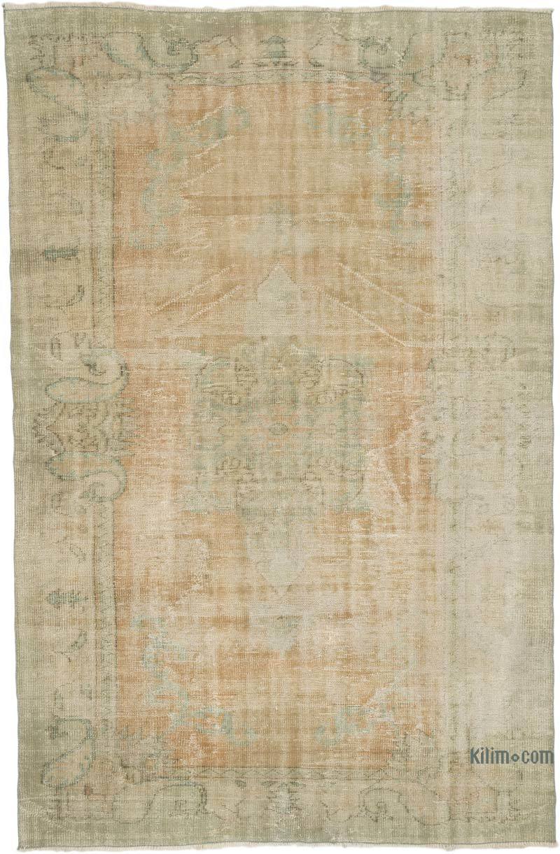 Vintage Turkish Hand-Knotted Rug - 6'  x 9' 2" (72" x 110") - K0066211