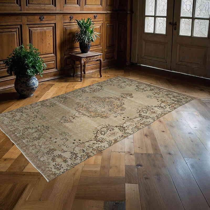 Vintage Turkish Hand-Knotted Rug - 4' 9" x 8' 4" (57" x 100") - K0066240