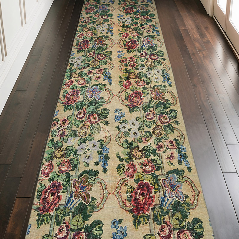 Alfombra Turca Vintage De Pasillo - 111 cm x 337 cm - K0066256